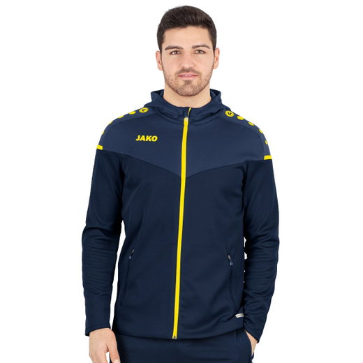 JAKO Kapuzenjacke Champ 2.0 (100% Polyester) marineblau/gelb Herren
