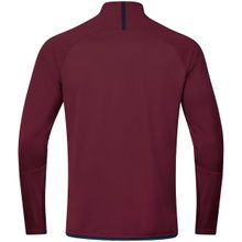 JAKO Long Sleeve Zip Top Challenge - Fleece Lining, Zip Fastening - Burgundy Boys