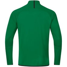 JAKO Long Sleeve Shirt Ziptop Challenge - Fleece Inside, Zip Fastener - Green Boys