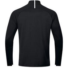 JAKO Long Sleeve Zip Top Challenge - Fleece Lining, Zip Fastening - Black/White Boys