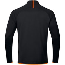 JAKO Long-sleeved Shirt Ziptop Challenge - Fleece lining, Zip zipper - black/orange Boys