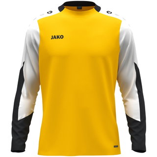 JAKO Sport-Langarmshirt Dynamic (Polyester-Eyelet) gelb/weiss/schwarz Herren
