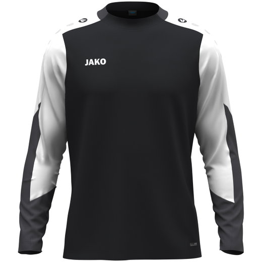 JAKO Sport-Langarmshirt Dynamic (Polyester-Eyelet) schwarz/weiss/anthrazitgrau Herren