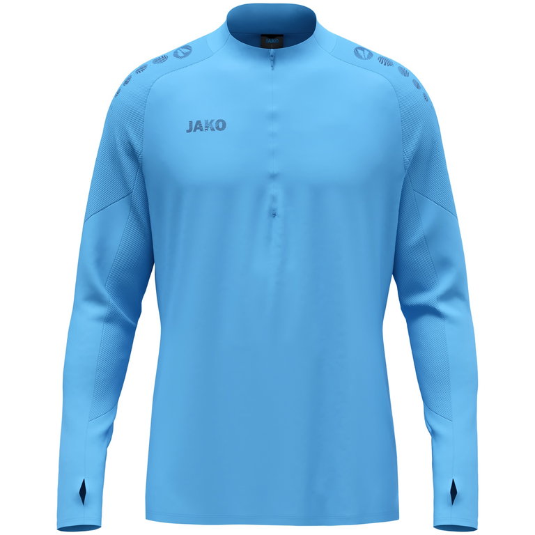 JAKO Langarmshirt Ziptop Light Flow (Keep Dry, maximale Bewegungsfreiheit) skyblau Herren