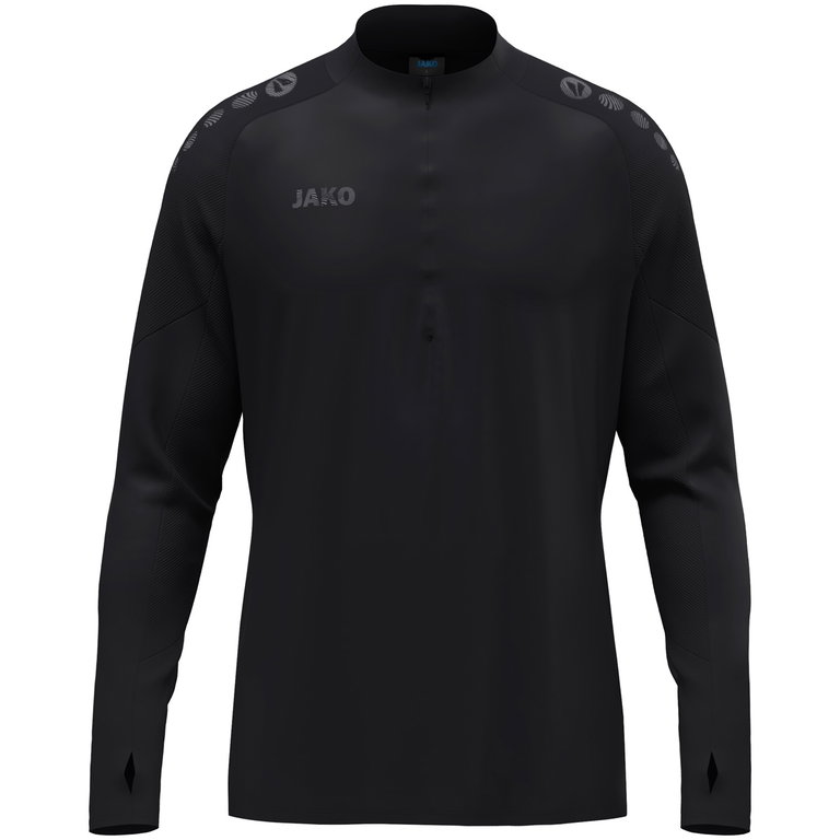 JAKO Langarmshirt Ziptop Light Flow (Keep Dry, maximale Bewegungsfreiheit) schwarz Herren