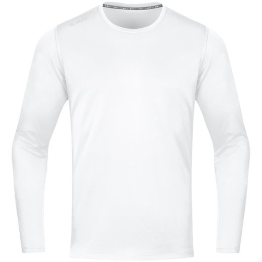 JAKO Sport-Langarmshirt Run 2.0 (100% Polyester, atmungsaktiv) weiss Herren