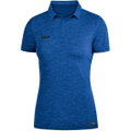JAKO Sport/Freizeit Polo Premium Basics (Polyester-Stretch-Jersey) blau meliert Damen