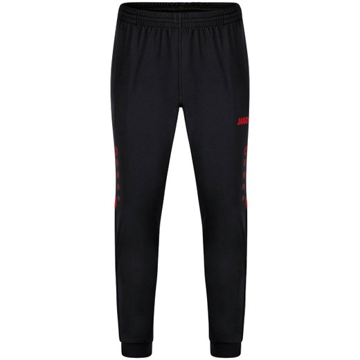 JAKO Trainingshose (Polyesterhose) Challenge (100% Polyester) lang schwarz/rot Jungen