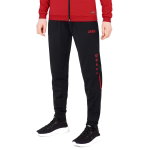 JAKO Trainingshose (Polyesterhose) Challenge (100% Polyester) lang schwarz/rot Damen