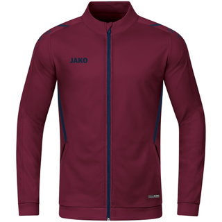 JAKO Trainingsjacke (Polyester) Challenge - Seitentaschen, moderner Look weinrot Jungen/Mädchen