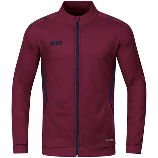 JAKO Trainingsjacke (Polyester) Challenge - Seitentaschen, moderner Look weinrot Jungen/Mädchen
