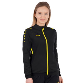 JAKO Trainingsjacke (Polyester) Challenge - Seitentaschen, moderner Look - schwarz/gelb Damen