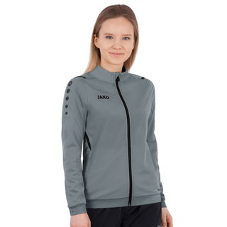 JAKO Trainingsjacke (Polyester) Challenge - Seitentaschen, moderner Look - dunkelgrau Damen