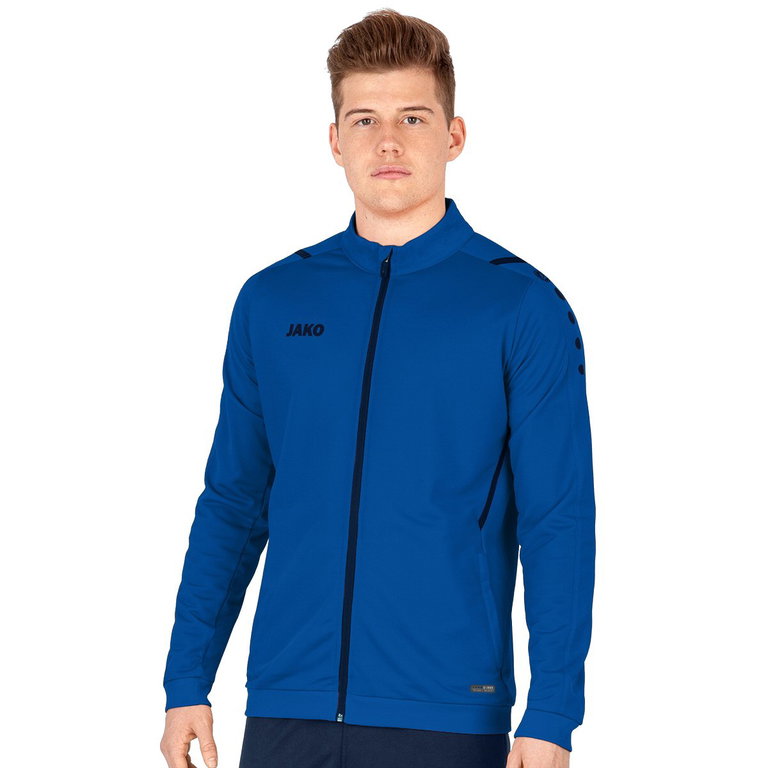 JAKO Trainingsjacke (Polyester) Challenge - Seitentaschen, moderner Look - royalblau Herren