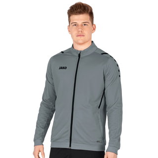 JAKO Trainingsjacke (Polyester) Challenge - Seitentaschen, moderner Look - dunkelgrau Herren
