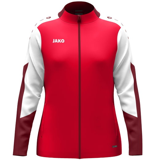 JAKO Trainingsjacke (Polyester) Dynamic (100% rec. Polyester) rot/weiss/dunkelrot Damen