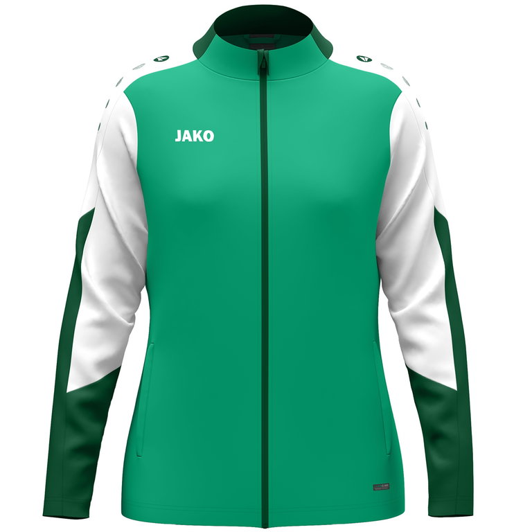 JAKO Trainingsjacke (Polyester) Dynamic (100% rec. Polyester) grün/weiss/dunkelgrün Damen