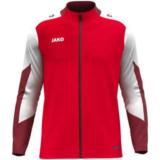 JAKO Trainingsjacke (Polyester) Dynamic (100% rec. Polyester) rot/weiss/dunkelrot Herren