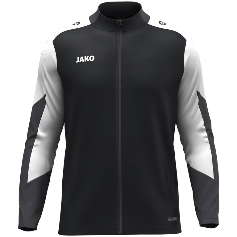 JAKO Trainingsjacke (Polyester) Dynamic (100% rec. Polyester) schwarz/weiss/anthrazitgrau Kinder