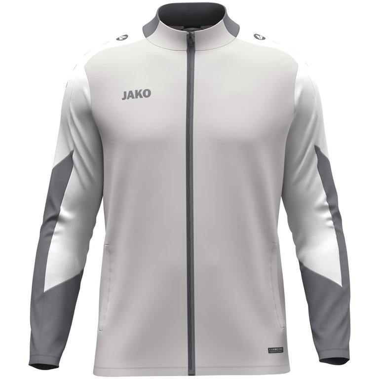 JAKO Trainingsjacke (Polyester) Dynamic (100% rec. Polyester) hellgrau/weiss/grau Kinder