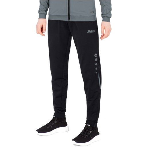 JAKO Trainingshose (Polyesterhose) Challenge (100% Polyester) lang schwarz/grau Damen