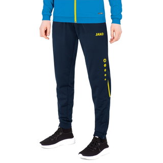 JAKO Trainingshose (Polyesterhose) Challenge (100% Polyester) lang dunkelblau/gelb Damen