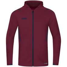 JAKO Training Jacket Challenge with Hood Bordeaux Red Boys