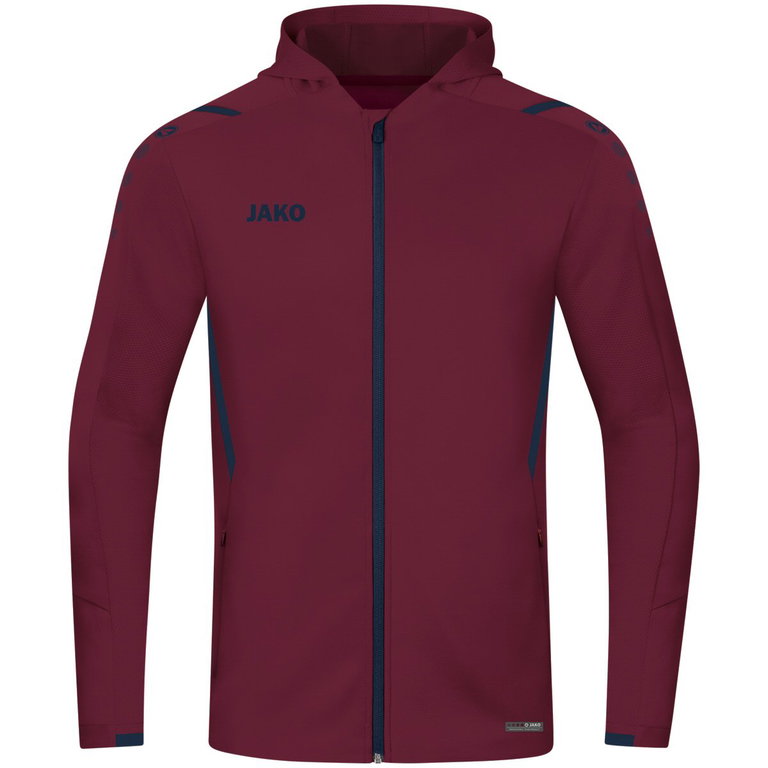 JAKO Trainingsjacke Challenge mit Kapuze bordeauxrot Jungen
