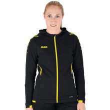JAKO Trainingsjacke Challenge mit Kapuze schwarz/gelb Damen