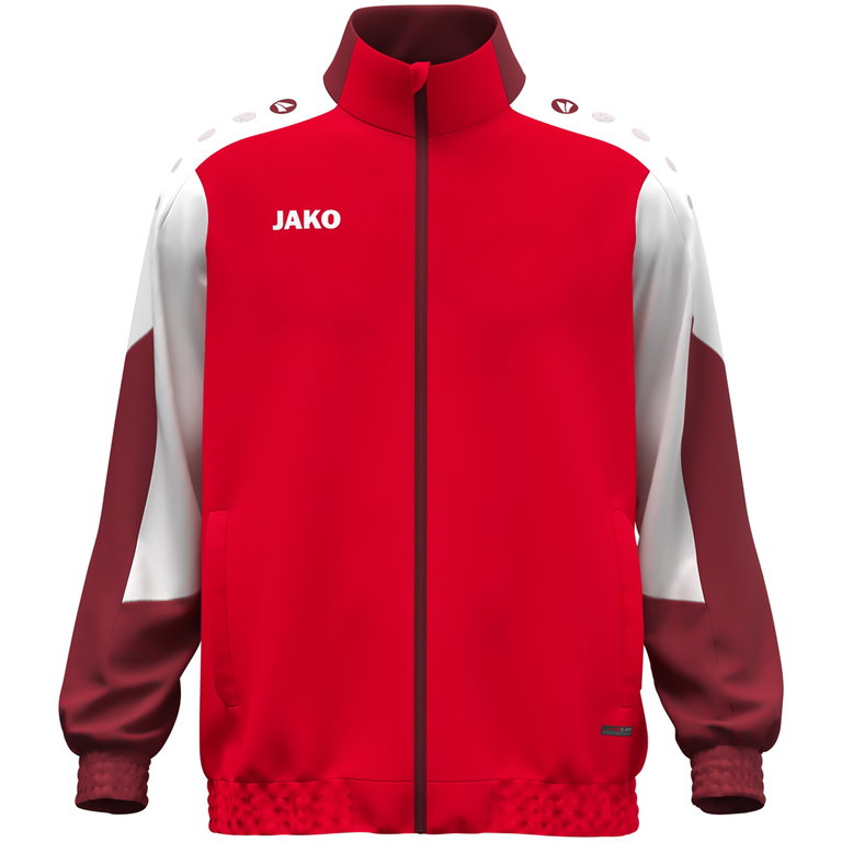 JAKO Kurtka treningowa (Webjacke) Dynamic - Stretch-Micro-Twill - czerwono/biała/ciemnoczerwona Mężczyźni