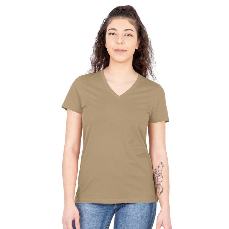 JAKO Freizeit-Shirt Organic (Bio-Baumwolle) sandbraun Damen