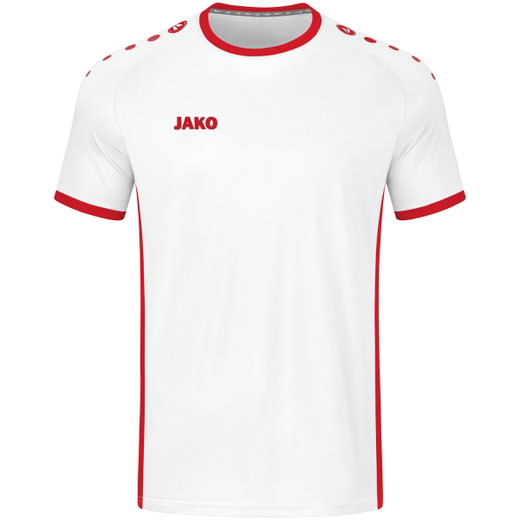 JAKO Sport-Tshirt Trikot Primera Kurzarm (schlichtes Design, Polyester-Interlock) weiss/rot Kinder