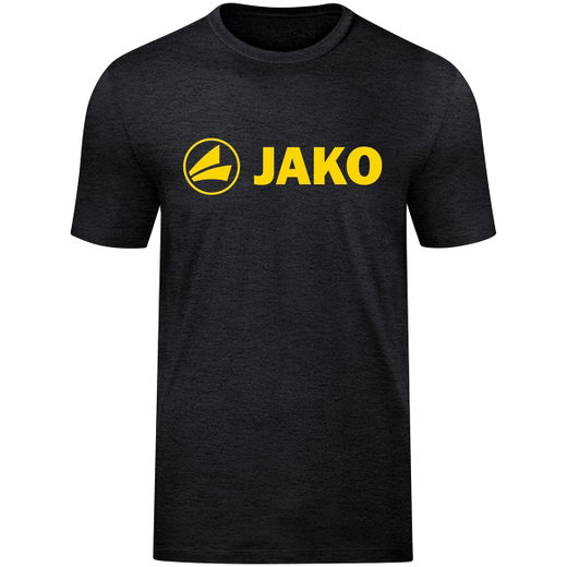 JAKO Freizeit-Tshirt Promo (Bio-Baumwolle) schwarzmeliert/gelb Jungen