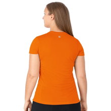 JAKO Running T-shirt Run 2.0 (Polyester-Micro-Mesh, breathable) neon orange Women