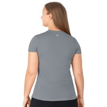 JAKO Running T-shirt Run 2.0 (Polyester-Micro-Mesh, breathable) stone grey Women