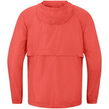 JAKO Lightweight Flow Functional Jacket with Hood (wind and water-repellent) coral red Men's