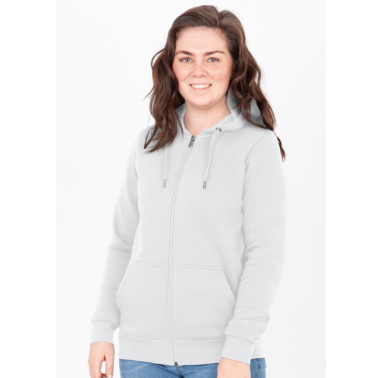 JAKO Kapuzenjacke Organic (Bio-Baumwolle) weiss Damen