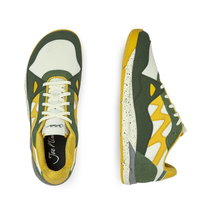 Joe Nimble Sneaker Addict (Zero Drop, breite Zehenbox) khakigrün/weiss/gelb Herren