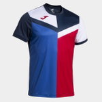 Joma Sport-Tshirt Camiseta Manga Corta Court (100% Polyester) blau/rot/weiss Herren