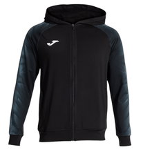 Joma Elite XI Full-Zip Hooded Jacket (Fleece Lining) black/anthracite grey Men's