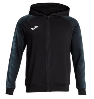 Joma Kapuzenjacke Elite XI Full-Zip (Fleece-Futter) schwarz/anthrazitgrau Herren