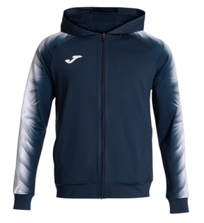 Joma Kapuzenjacke Elite XI Full-Zip (Fleece-Futter) marineblau/weiss Herren