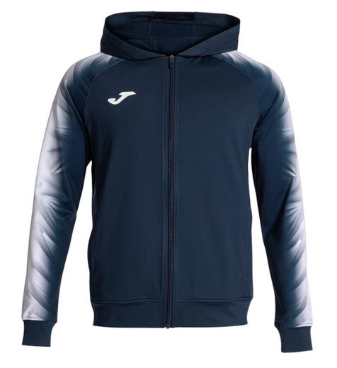 Joma Kapuzenjacke Elite XI Full-Zip (Fleece-Futter) marineblau/weiss Herren