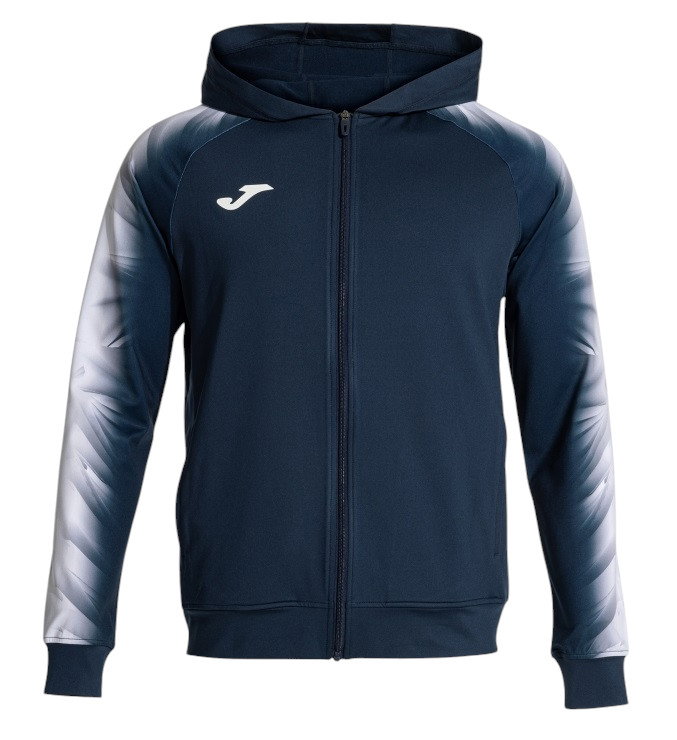 Joma Kapuzenjacke Elite XI Full-Zip (Fleece-Futter) marineblau/weiss Herren