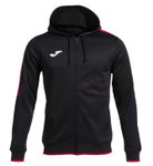Joma Kapuzenjacke Olimpiada Full-Zip (Fleece-Futter) schwarz/rot Herren