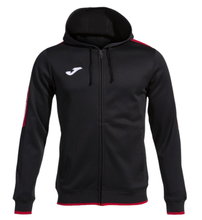 Joma Hooded Jacket Olimpiada Full-Zip (Fleece Lining) black/red Men's