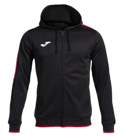Joma Hooded Jacket Olimpiada Full-Zip (Fleece Lining) black/red Men's