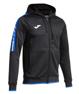 Joma Kapuzenjacke Olimpiada Full-Zip (Fleece-Futter) schwarz/royalblau Herren