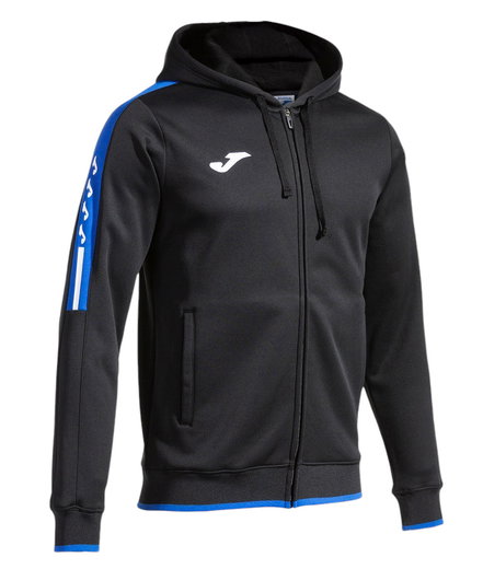 Joma Kapuzenjacke Olimpiada Full-Zip (Fleece-Futter) schwarz/royalblau Herren