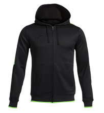 Joma Hooded Jacket Olimpiada Full-Zip (Fleece Lining) black/green Men's